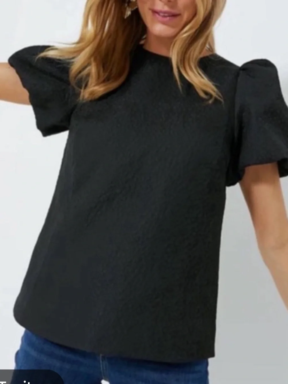 Pomander Place Black Jacquard Lyla Blouse